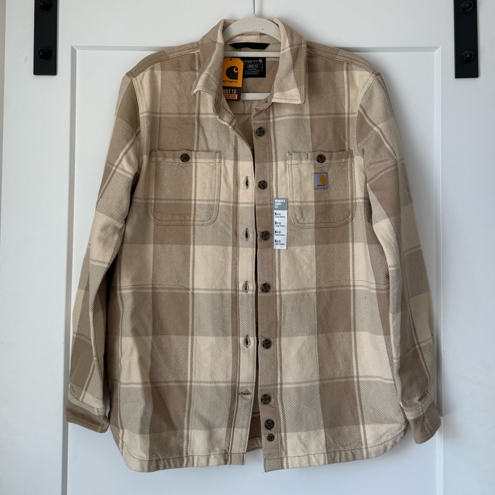 CARHARTT WOMEN'S RUGGED FLEX® LOOSE FIT HEAVYWEIGHT DUCK SHACKET